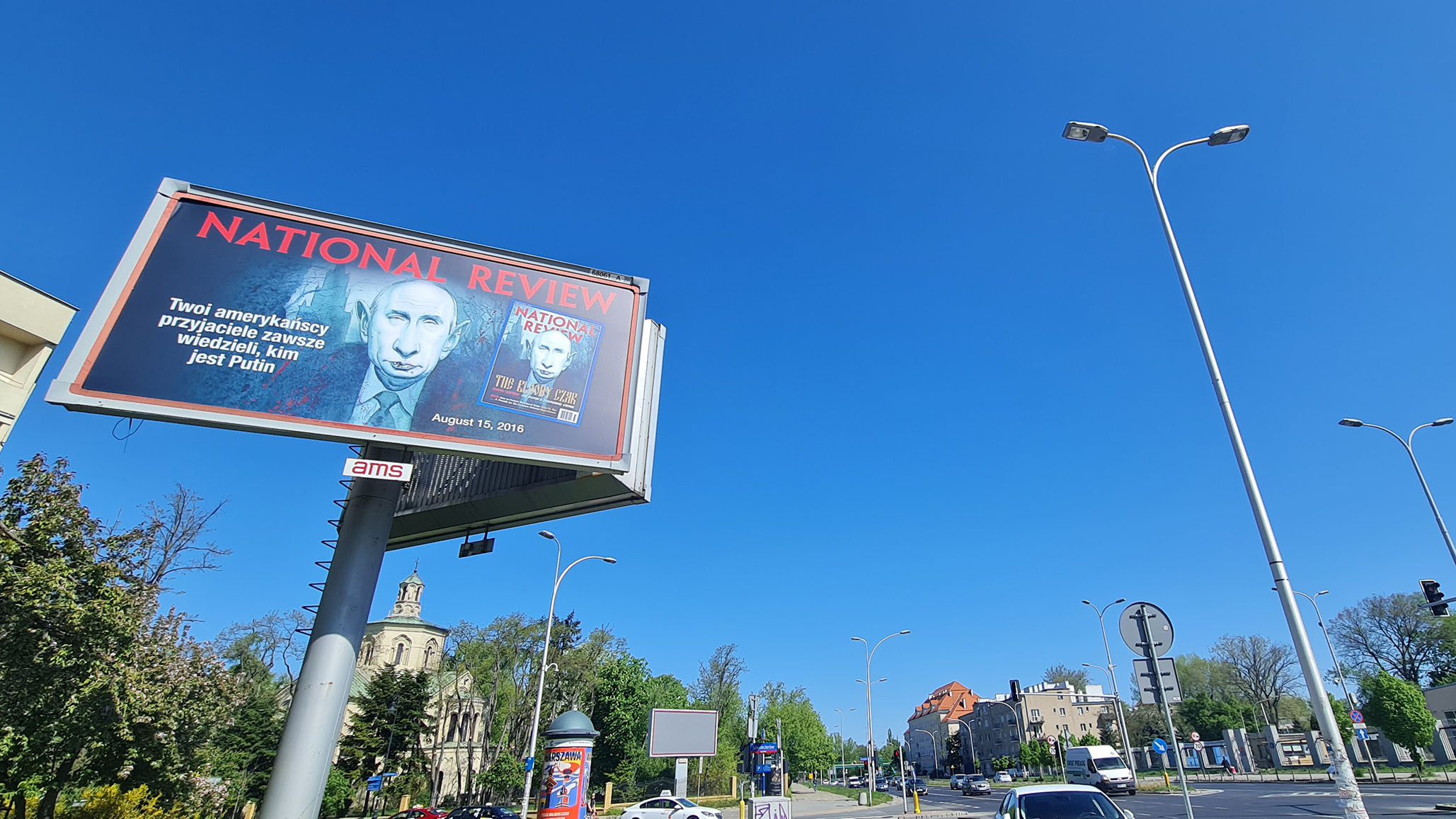 NR Unveils ‘Bloody Czar’ Billboards in Poland Showcasing Longstanding Opposition to Putin | National Review