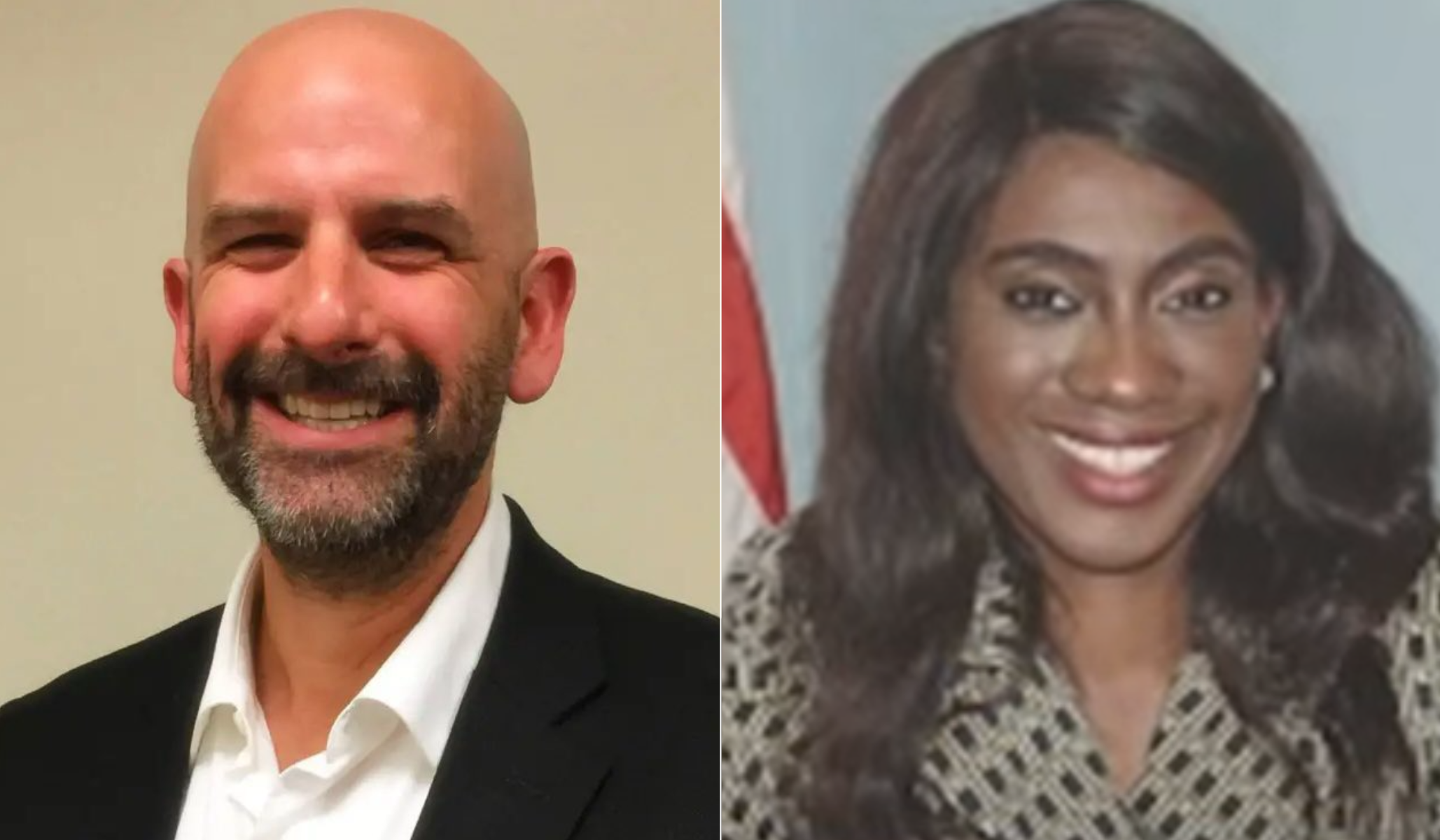 Republican New Jersey Council Members Russel Heller (left) was shot dead a week after slaying Eunice Dwumfour (right). 