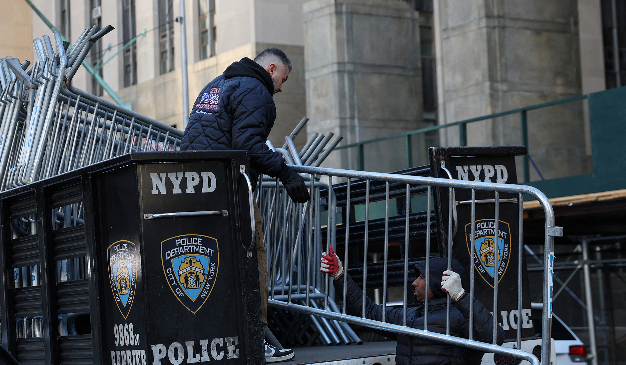 NYPD Erects Steel Barricades around Courthouse ahead of Expected Trump Indictment