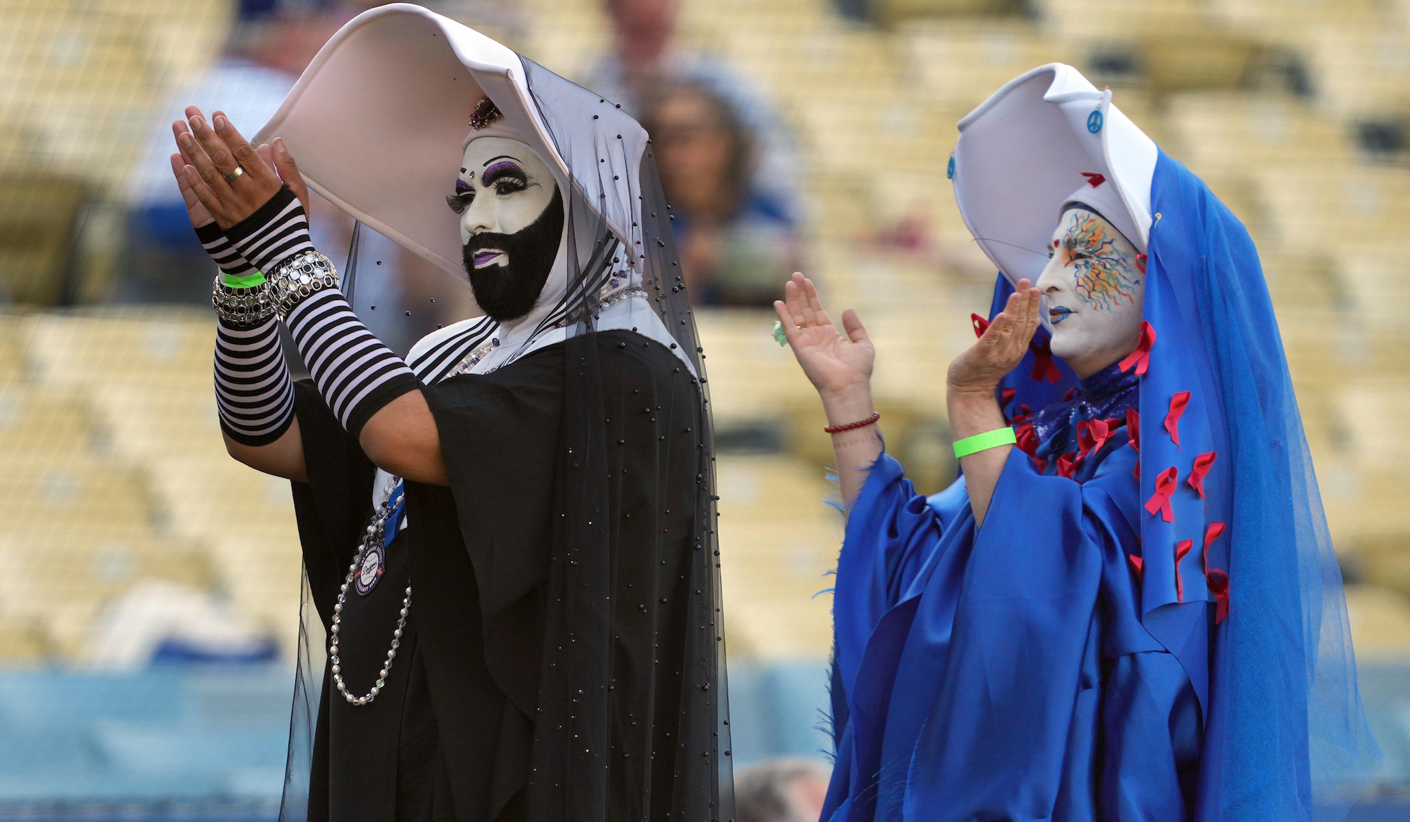 Bud Light The Dodgers Thousands Of Catholics Protest Outside Dodger Stadium During